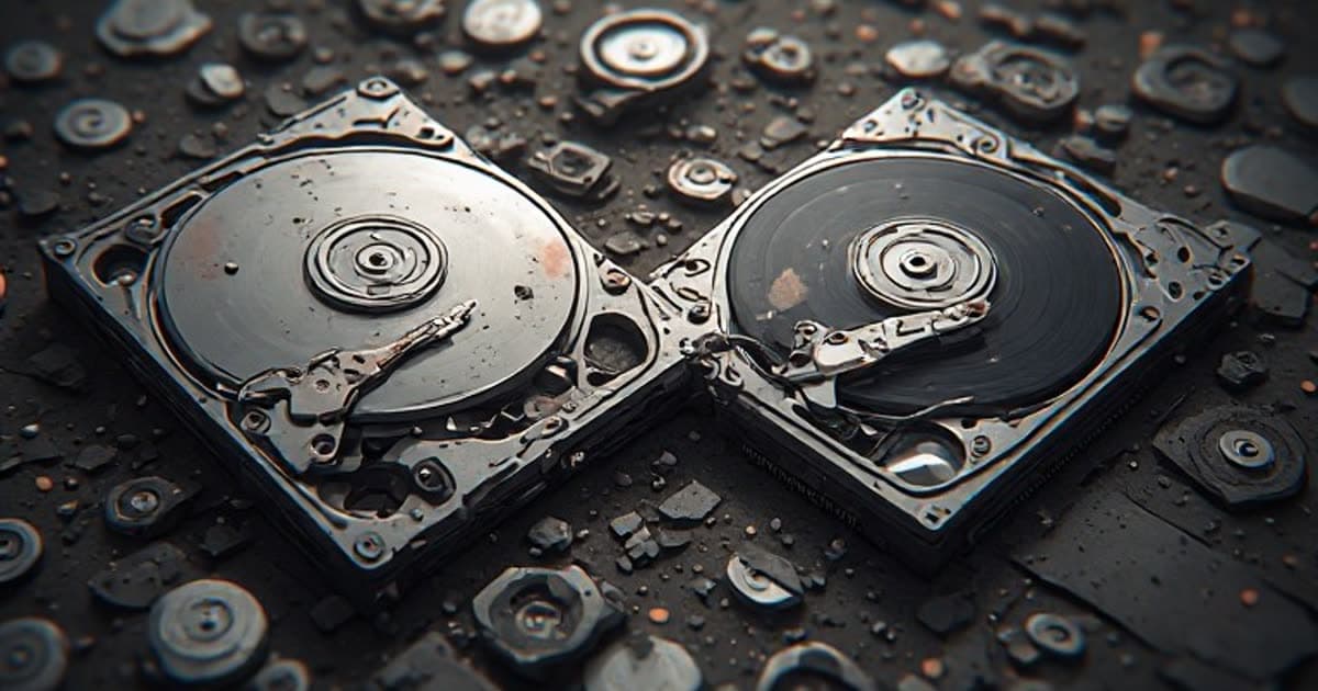 Se me cayeron al suelo el disco de trabajo y el de backup